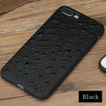 Genuine Leather Ostrich Skin Texture Iphone Cases