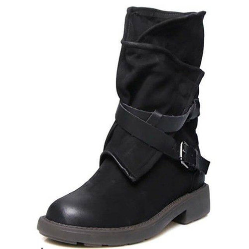Stylish Luxury Low Heel Fall Boots - Image 0