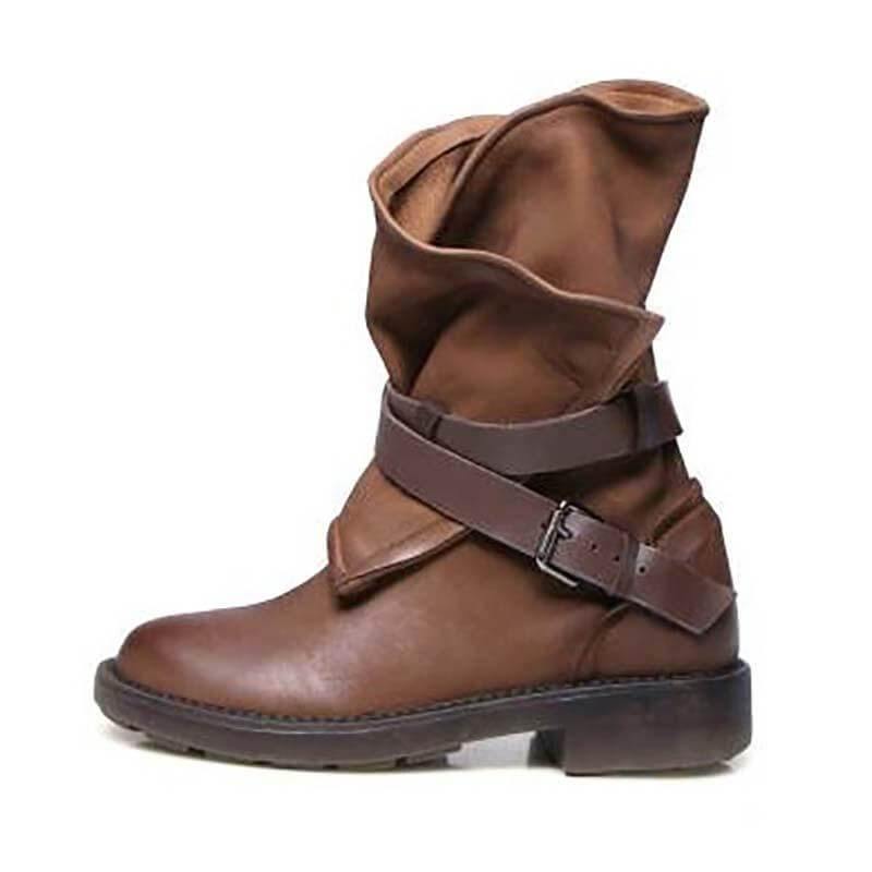 Stylish Luxury Low Heel Fall Boots - Image 2