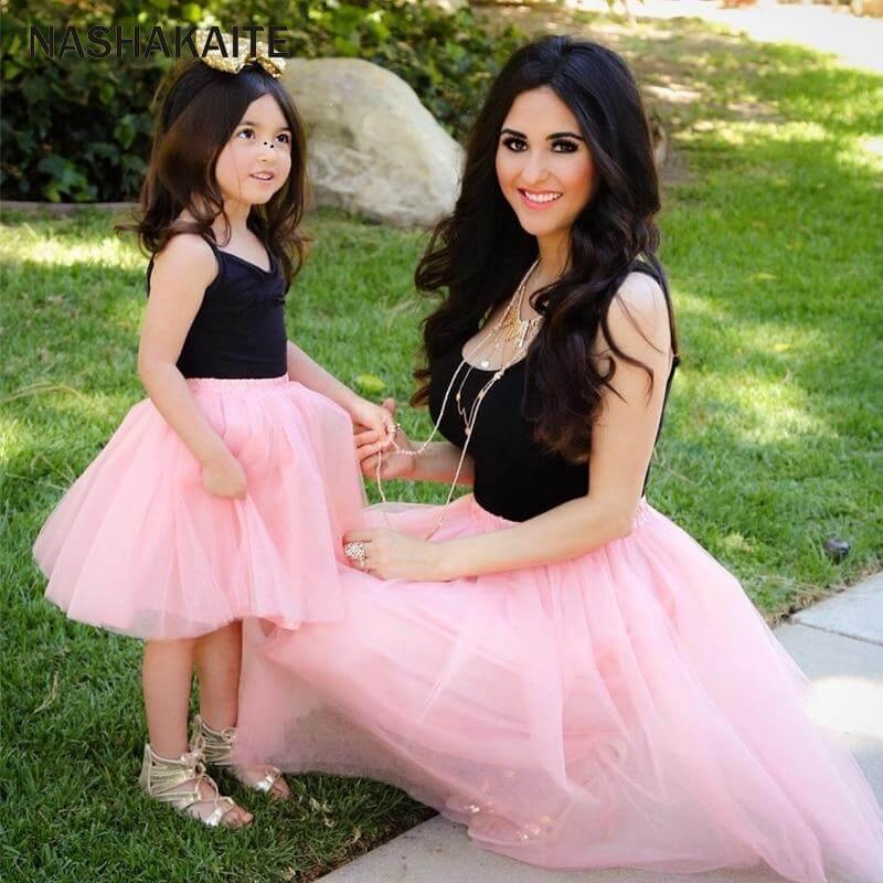 Pink Princess Matching Mother and Daughter Dress - Image 0
