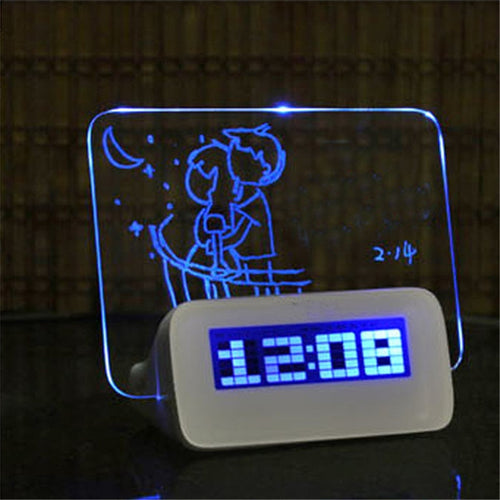 Message Board LED Digital USB Alarm Clock - Image 0
