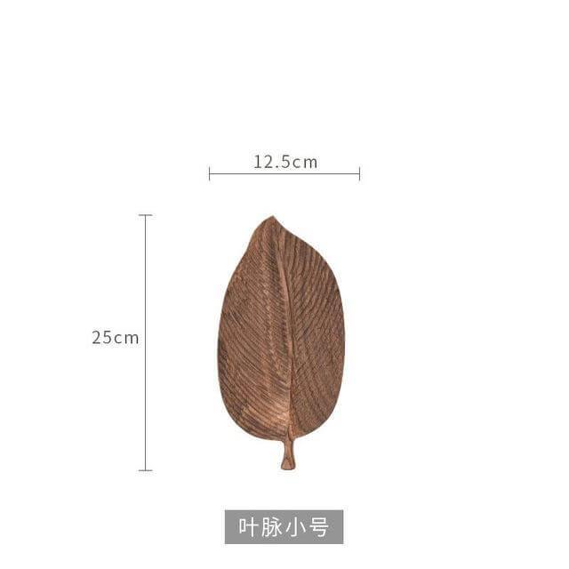 Walnut Snack Tray Leaf Plates