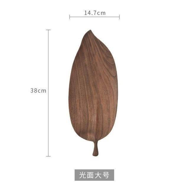 Walnut Snack Tray Leaf Plates