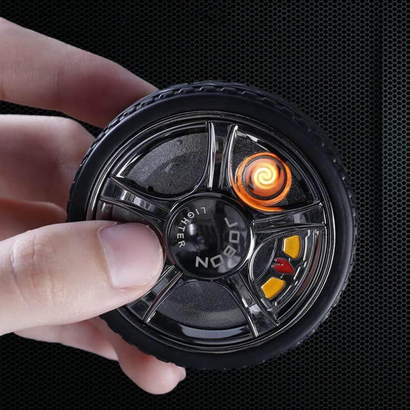Tire Shaped Fidget Spanner Rechargeable Plasma Lighter - Image 0
