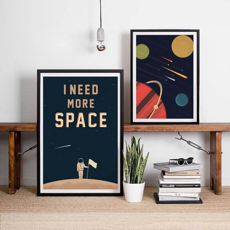 I Need More Space Science Art Canvas Painting - Image 0