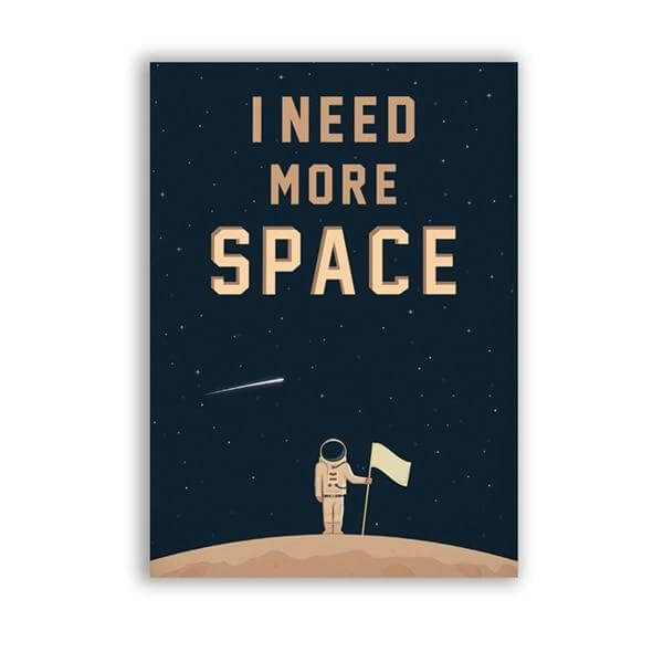 I Need More Space Science Art Canvas Painting - Image 1