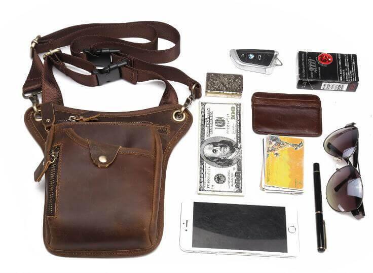 Men's Shoulder Messenger Leather Bag - Image 2