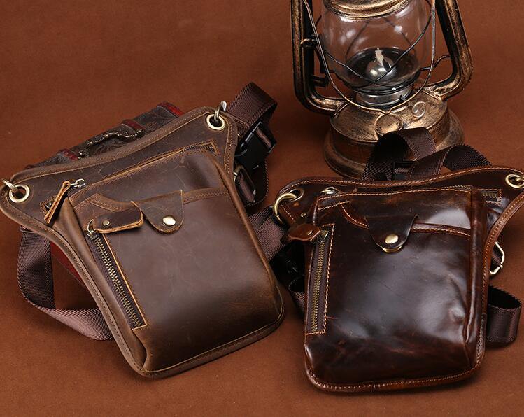 Men's Shoulder Messenger Leather Bag - Image 7