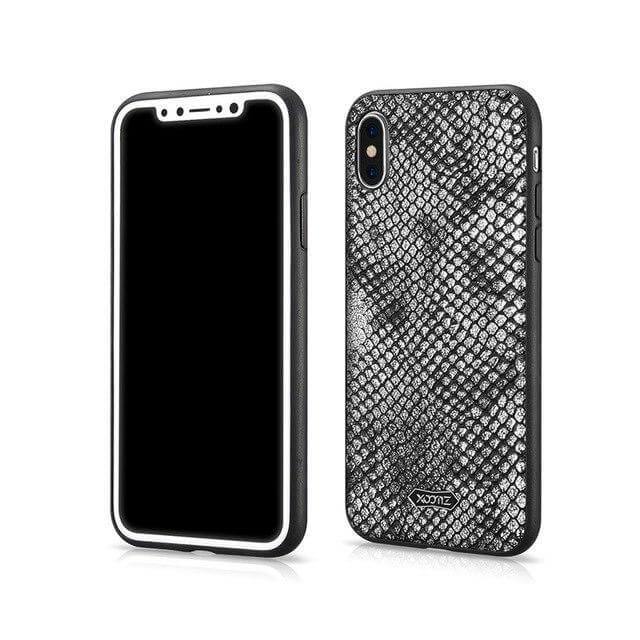 Luxury Simple Snake Texture Texture Leather Iphone Cases - Image 2