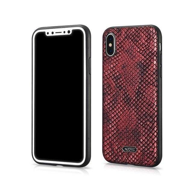 Luxury Simple Snake Texture Texture Leather Iphone Cases - Image 4