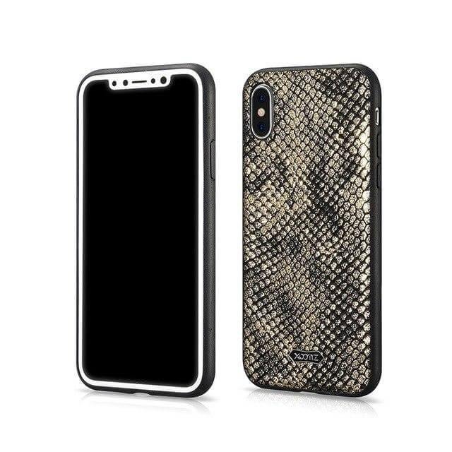 Luxury Simple Snake Texture Texture Leather Iphone Cases - Image 3