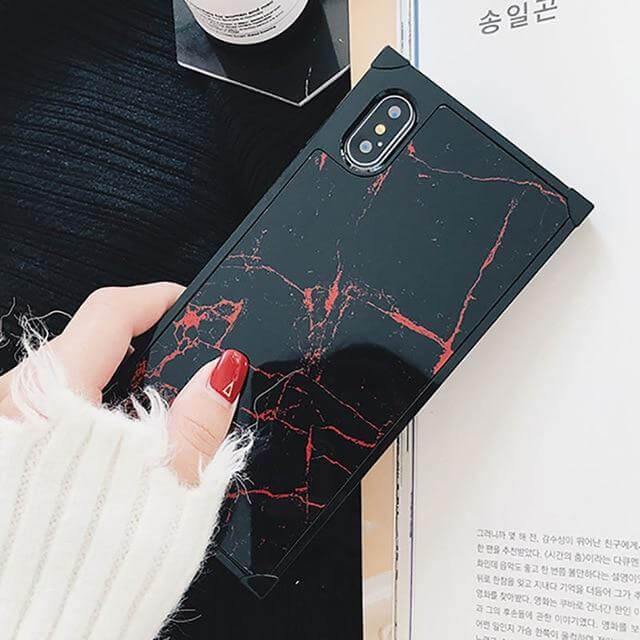 Marble Texture Square Shape Cute Iphone Cases - Image 4