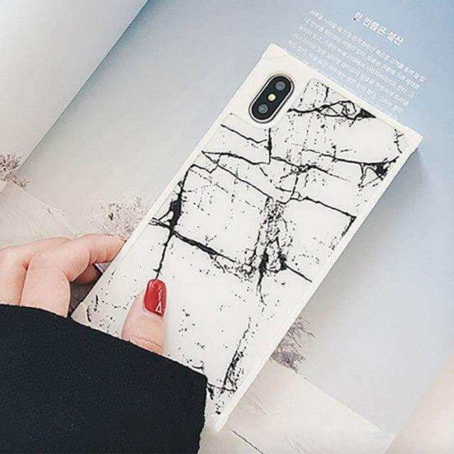 Marble Texture Square Shape Cute Iphone Cases - MaviGadget