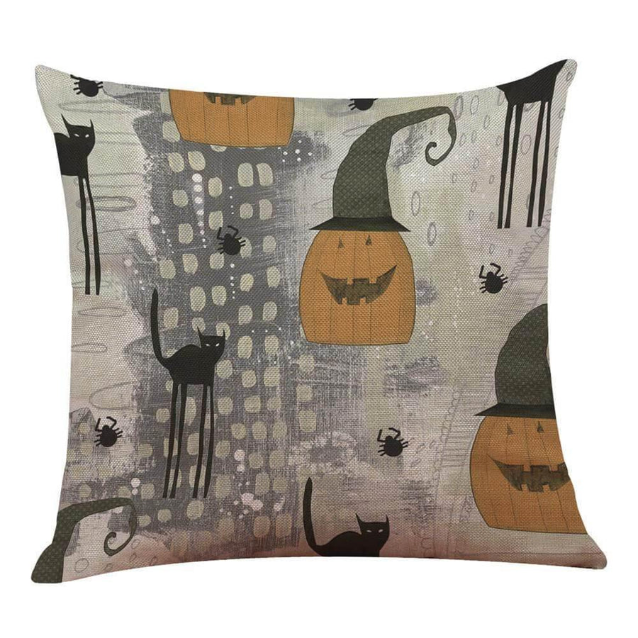 Cotton Comfy Pumpkin Printed Halloween Pillow Cases - Image 0