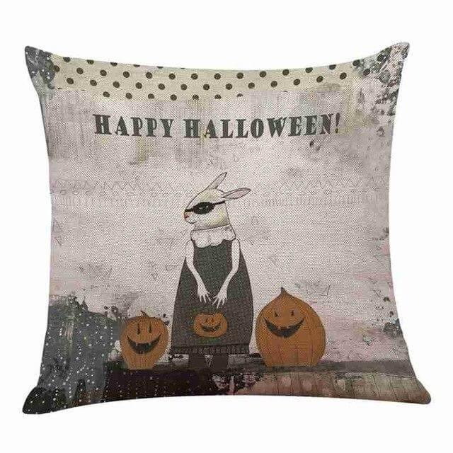 Cotton Comfy Pumpkin Printed Halloween Pillow Cases - MaviGadget