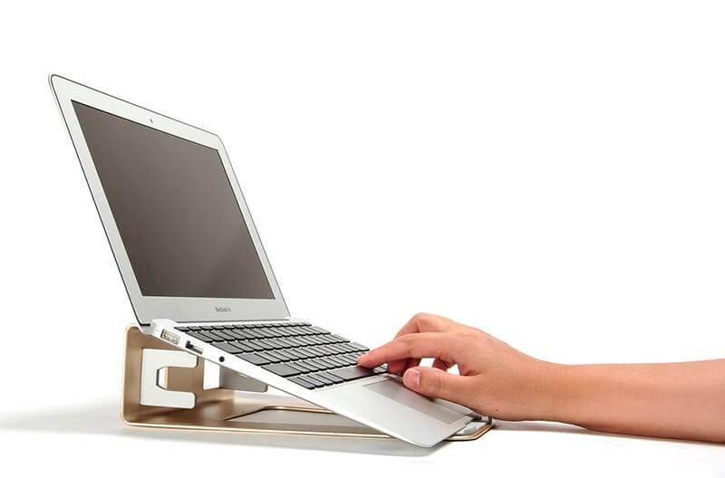 2 In 1 Function Vertical Bracket Base/ Ergonomic Laptop Stand for Macbook - MaviGadget