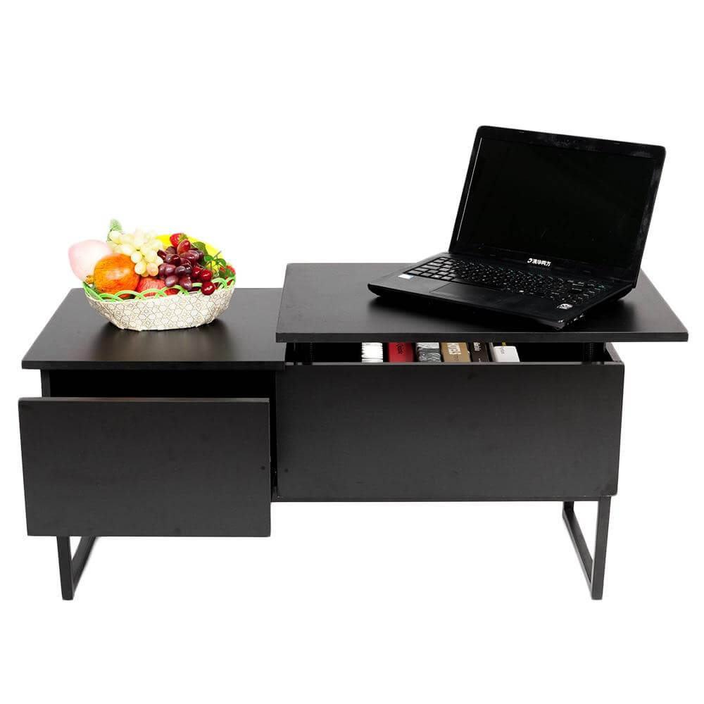 Black Modern Lift Up Top tool for coffee table and desk