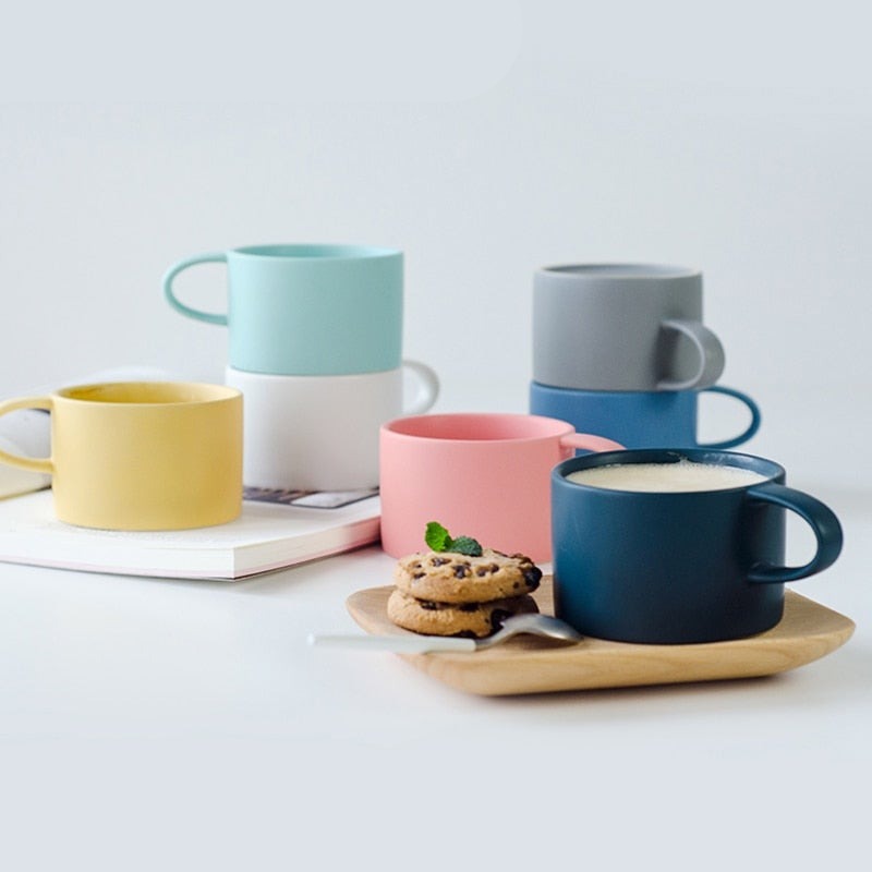 Nordic Colorful Elegant Matte Coffee Mugs - Image 0