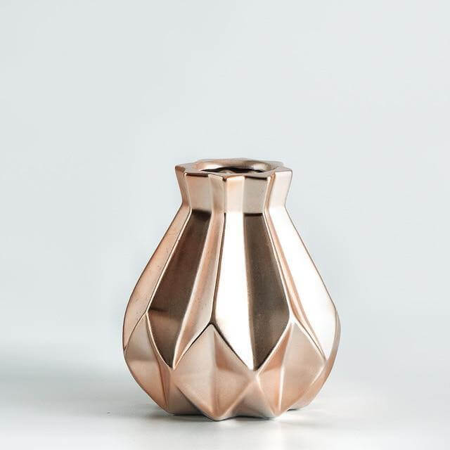 Modern Europe Brief Matt Diamond Porcelain Ceramic Vase - Image 25
