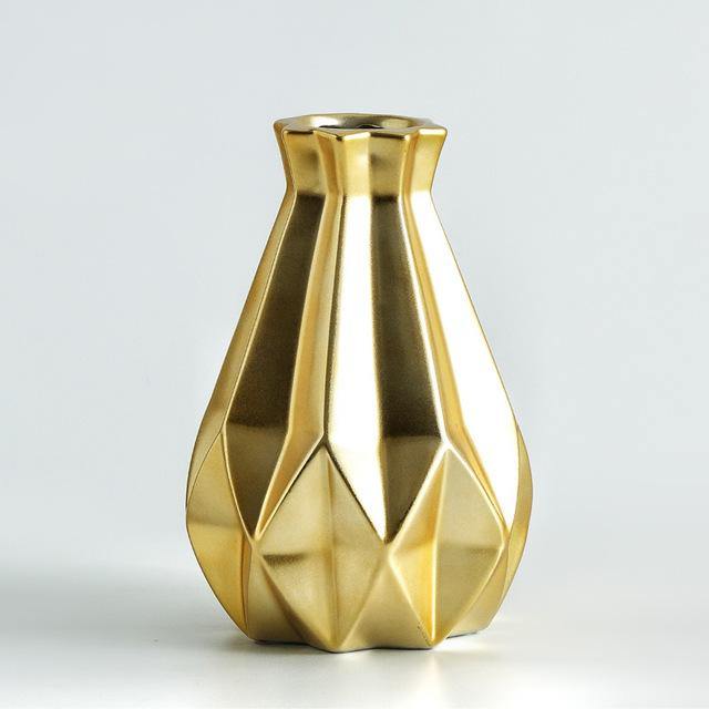 Modern Europe Brief Matt Diamond Porcelain Ceramic Vase - Image 18