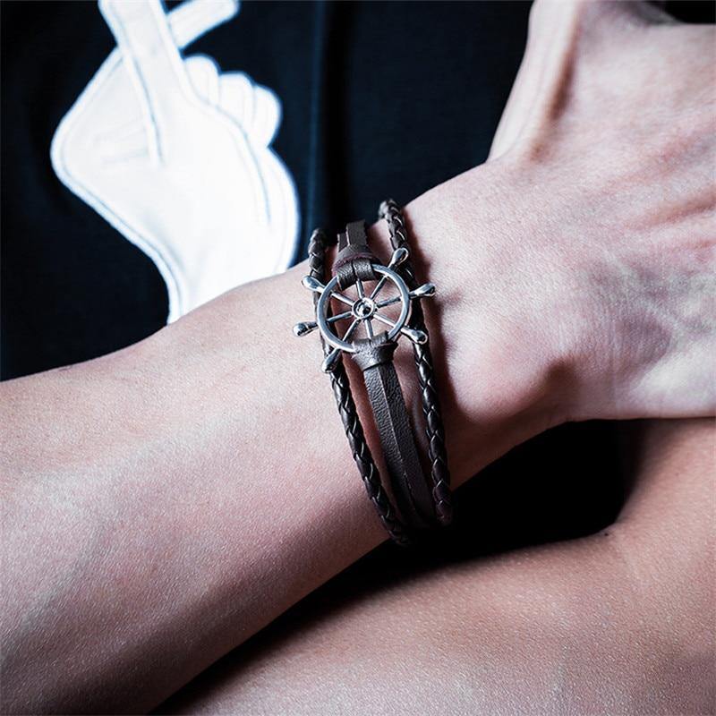 Captain Leather Bracelet - Image 2