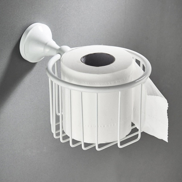 Wall-Mounted Bathroom Accessories Holder Set - Image 8