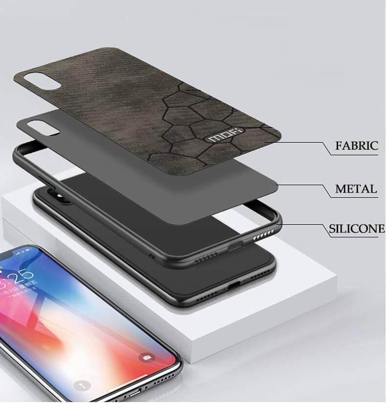 Luxury Fabric Hard Back Cover For iPhone Models - Image 2