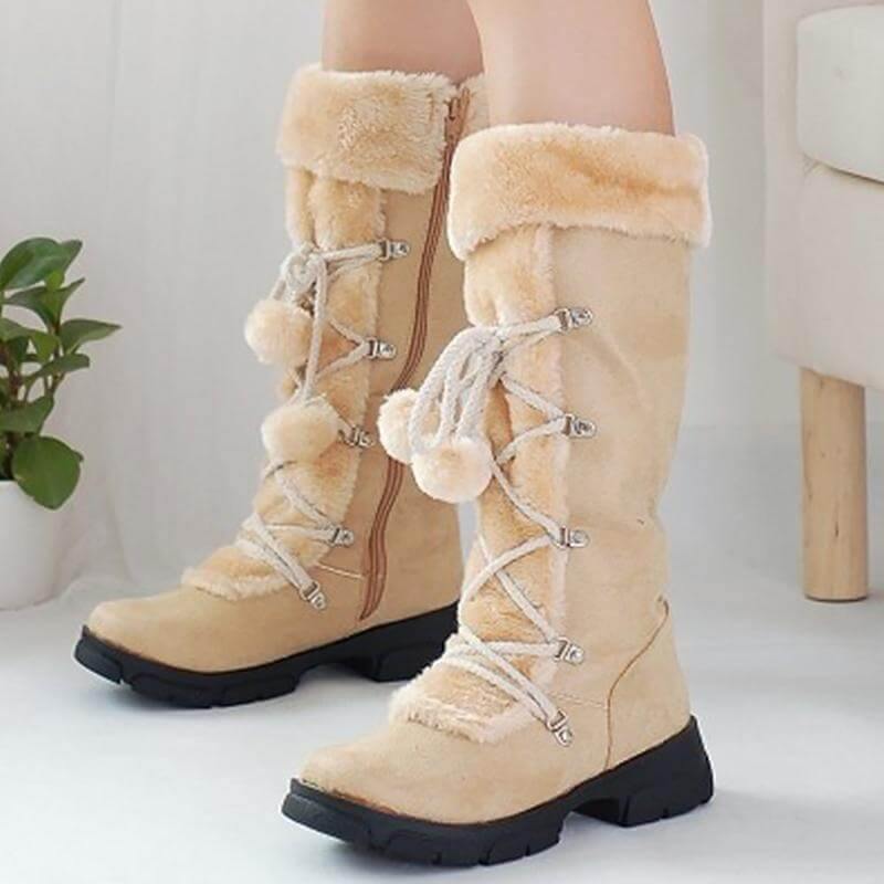 Stylish Cross-tied Fashion Butterfly-knot Snow Boots - Image 0