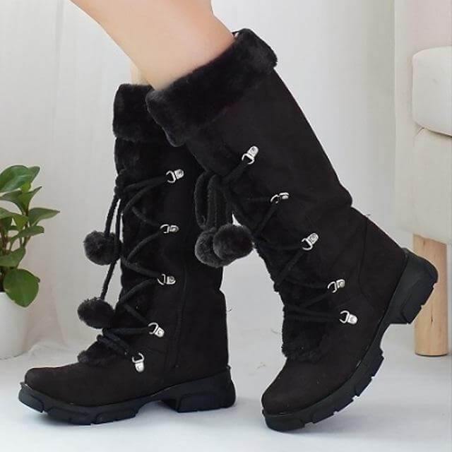 Stylish Cross-tied Fashion Butterfly-knot Snow Boots - Image 2
