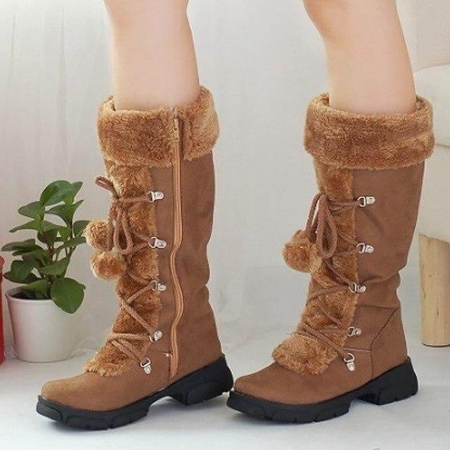 Stylish Cross-tied Fashion Butterfly-knot Snow Boots - Image 3