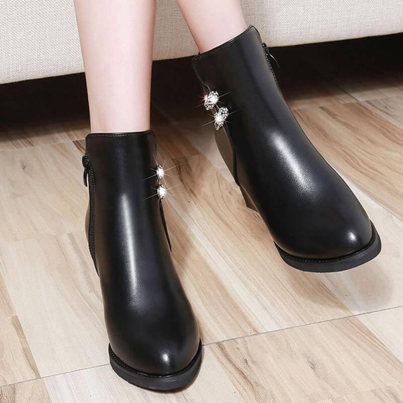 Stylish Fashion Pure High Heels Boots - Image 2