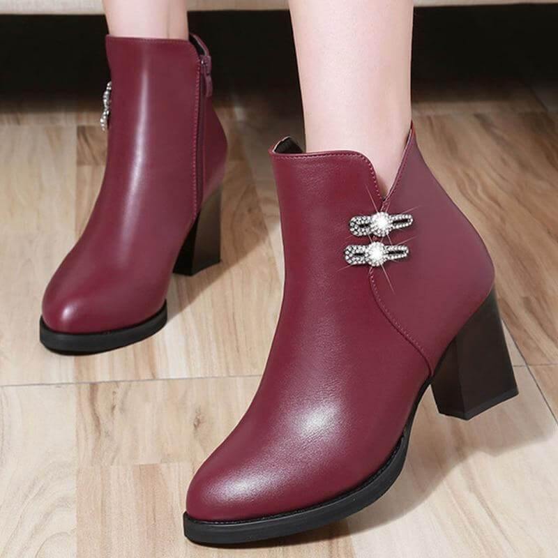 Stylish Fashion Pure High Heels Boots - Image 6