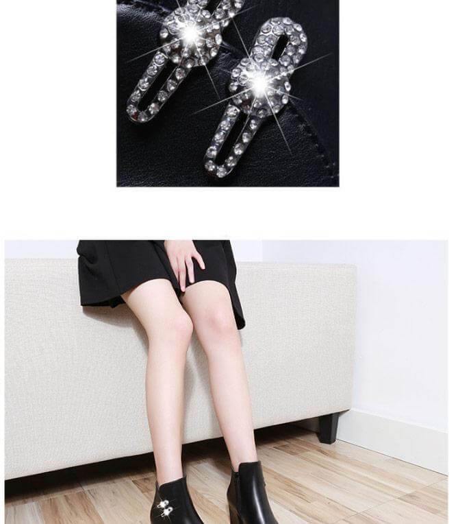 Stylish Fashion Pure High Heels Boots - Image 5
