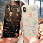 Cute Soft Clear Universe Planet Iphone Cases