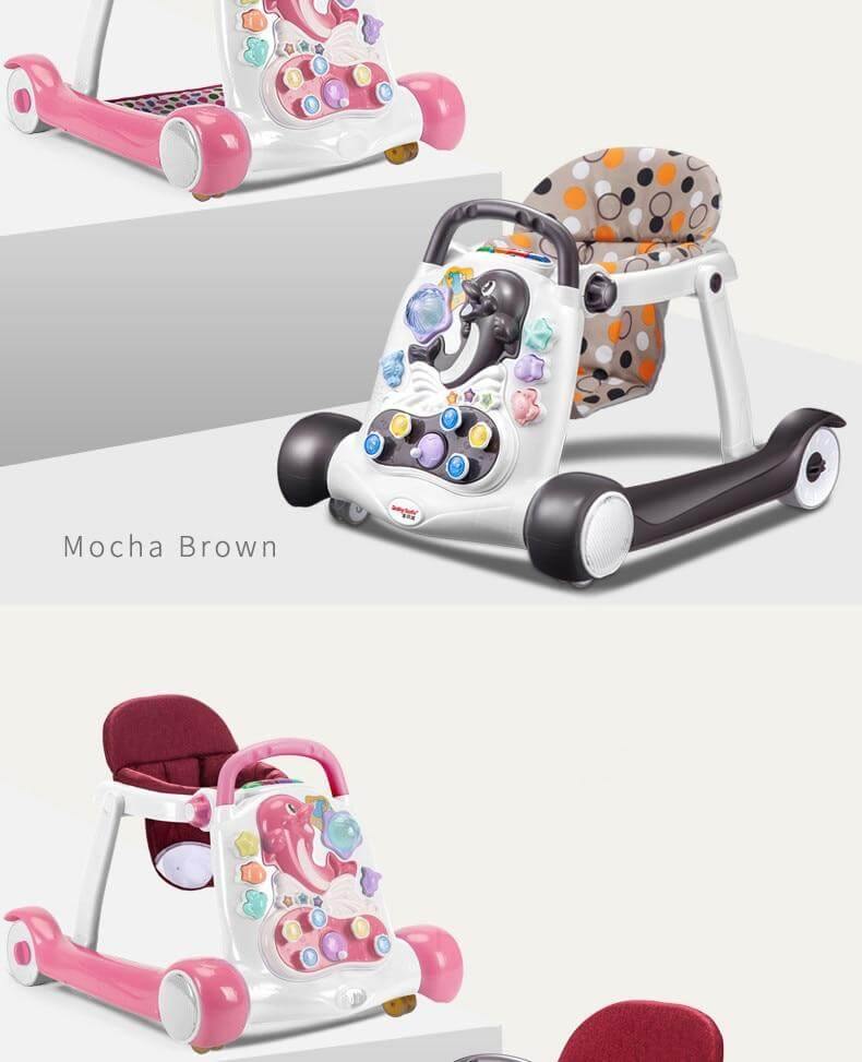 Anti-Rollover Multi-function Baby Walker with Music