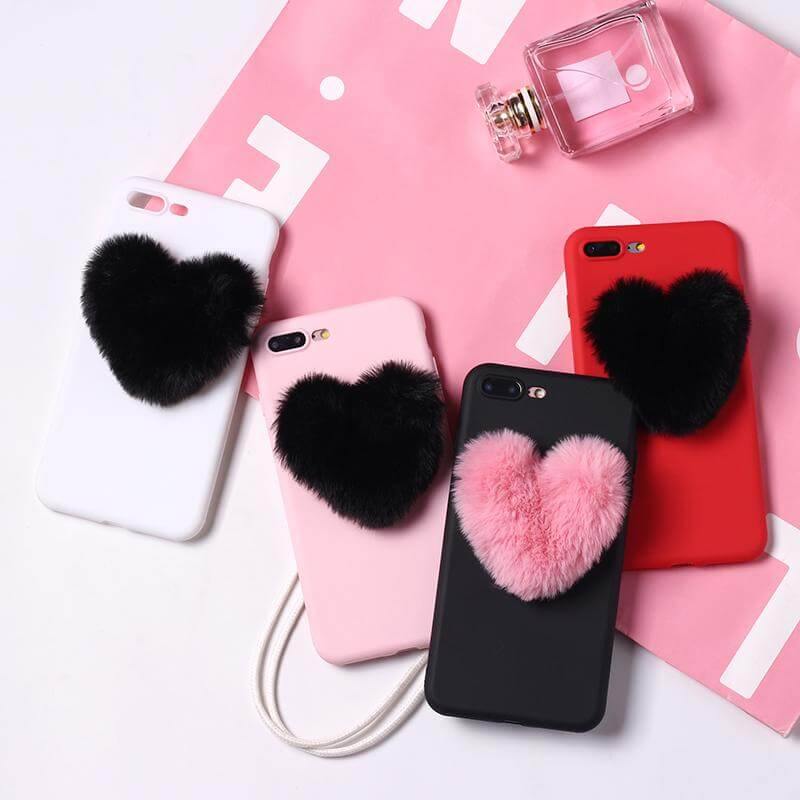 Fluffy Lover Heart Cute Iphone Cases - Image 2