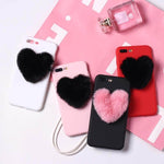 Fluffy Lover Heart Cute Iphone Cases