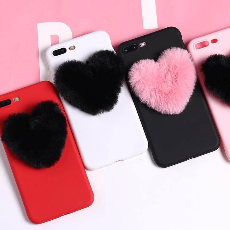 Fluffy Lover Heart Cute Iphone Cases - Image 7
