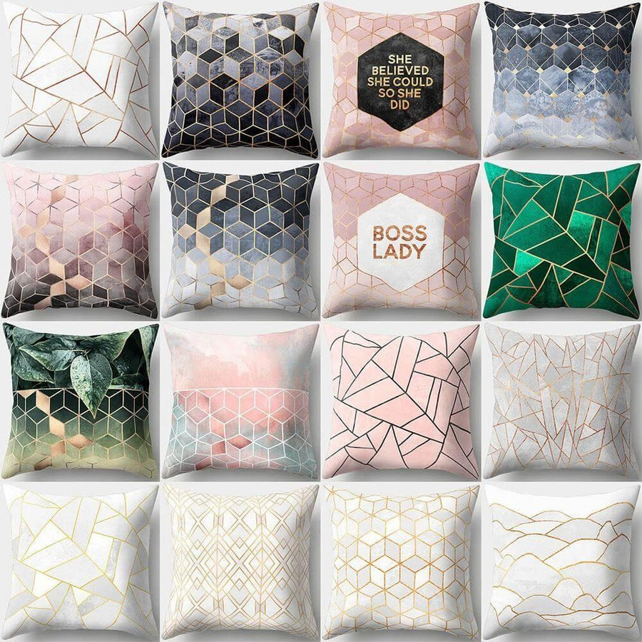 Square Decorative Geometric Striped Pillow Cases - Image 0