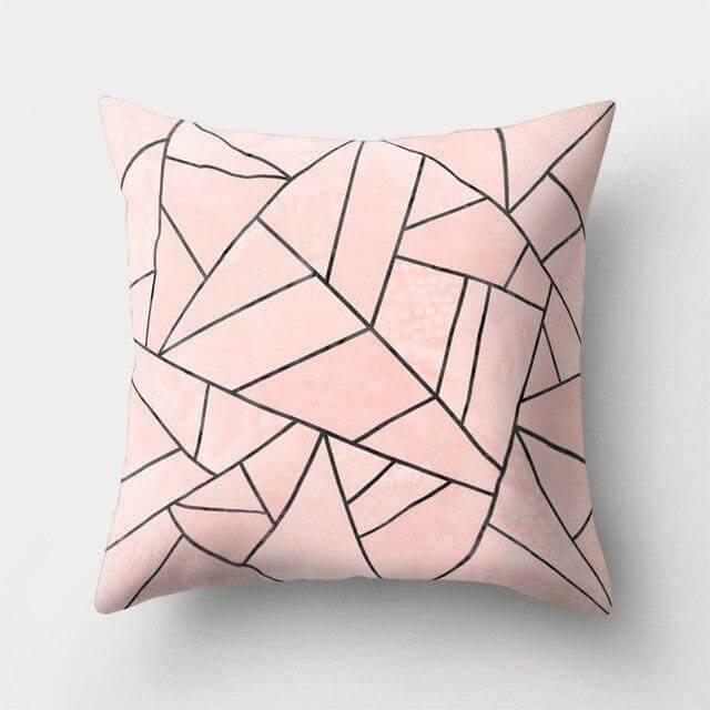 Square Decorative Geometric Striped Pillow Cases