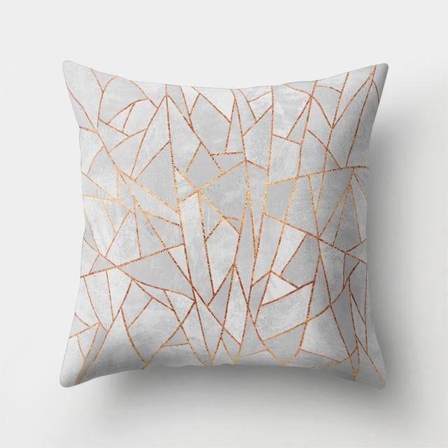 Square Decorative Geometric Striped Pillow Cases