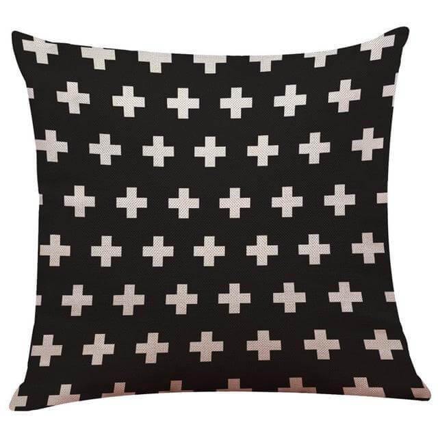 Geometrical Lovely Black and White Home Pillow Cases - MaviGadget