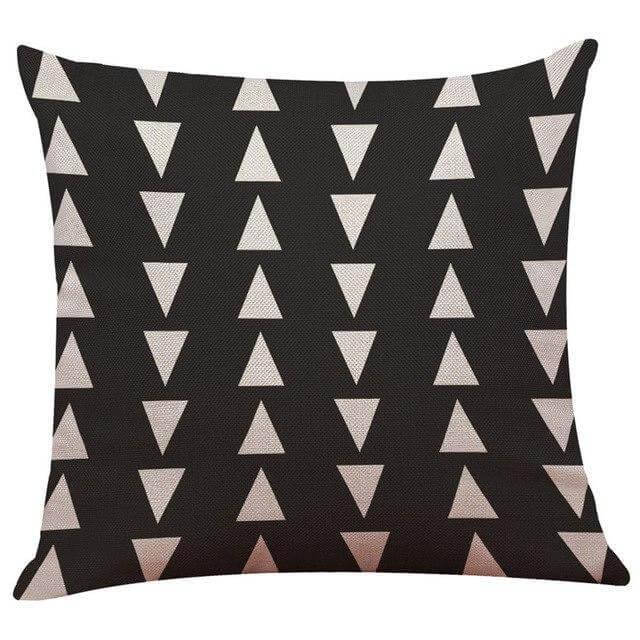 Geometrical Lovely Black and White Home Pillow Cases - Image 16