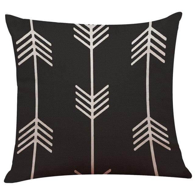 Geometrical Lovely Black and White Home Pillow Cases - Image 11