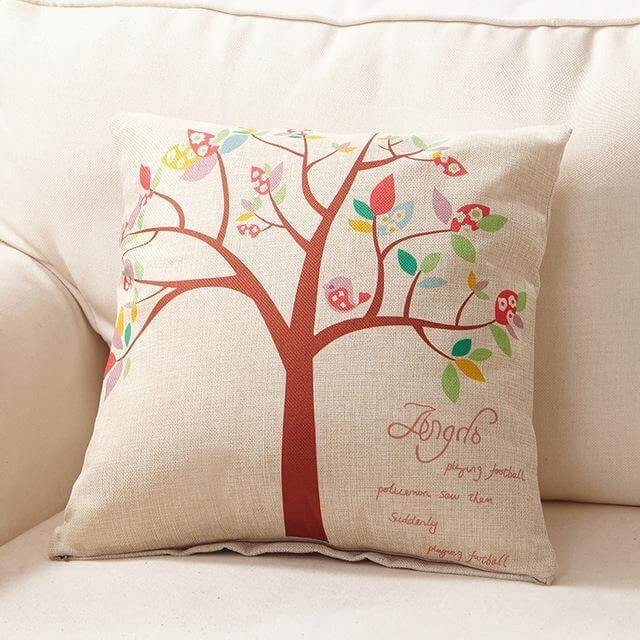 Decorative Tree Printed Home Cute Pillow Cases - Image 2