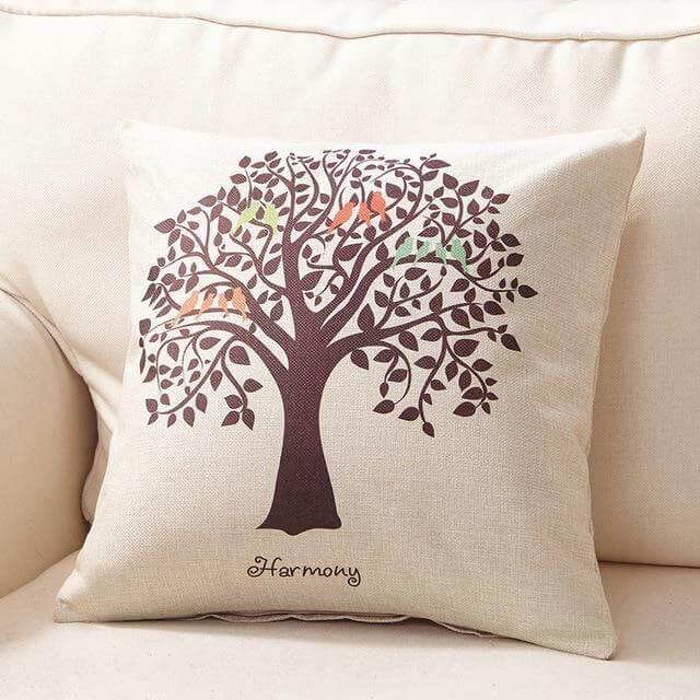 Decorative Tree Printed Home Cute Pillow Cases - Image 4