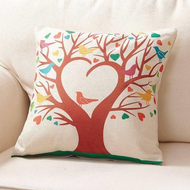 Decorative Tree Printed Home Cute Pillow Cases - Image 5