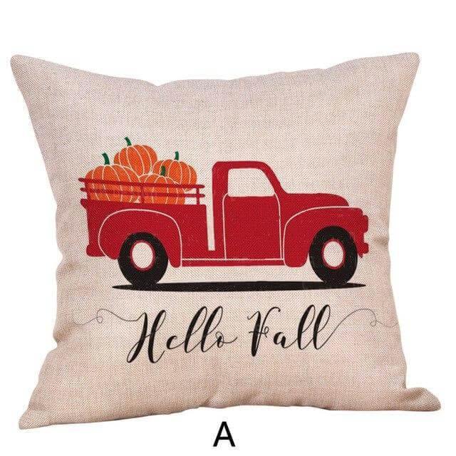 Pumpkin Truck Halloween Fall Pillow Cases - Image 3