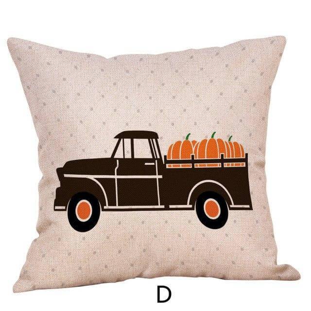 Pumpkin Truck Halloween Fall Pillow Cases - Image 8