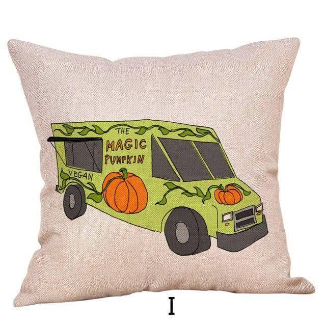 Pumpkin Truck Halloween Fall Pillow Cases - Image 4